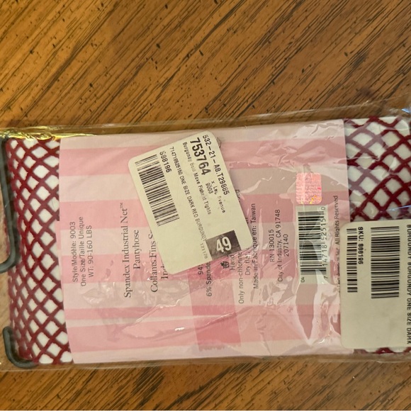 SOLD Leg Avenue Red Fishnet Stockings - Picture 2 of 2